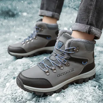Cald iarna Zăpadă Drumeții Pantofi anti-alunecare, rezistent la Uzura Călătorie în aer liber Mens Pantofi de Mers pe jos de Alpinism Cottoning Pantofi Transport Gratuit
