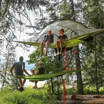 Camping Hamac Outdoor Portabil Net Pentru a călători picnic părți Triunghi Cort Hamace Aeriene Multi-Persoană Hamac Echipamente