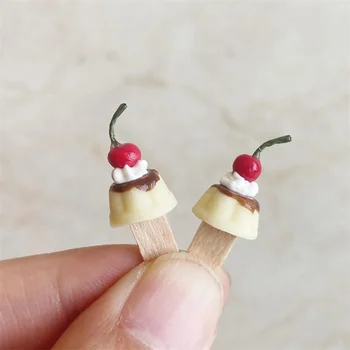 Casă De Păpuși În Miniatură Alimente Budinca Stick Desert Magazin Mini Gustare Simulare Tort Accesorii De Bucătărie De Jucărie
