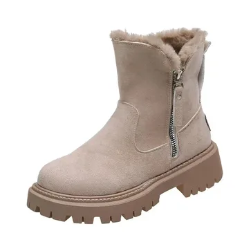 Cizme de iarna pentru Femei 2023 Iarna Noi Cașmir Pantofi pentru Femei Cizme Cald Îngroșat Bumbac Pantofi de Nord-est Femei