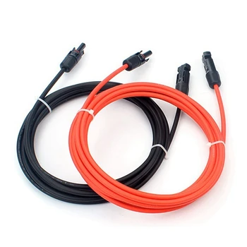 Conector Cablu prelungitor 10AWG Negru Roșu Fiecare 10M 1X6mm2 1000V 1 Core Conserve de Sârmă de Cupru fără Oxigen