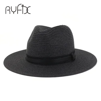 Coreeană editie noua moda pălărie jazz primavara-vara pălărie de paie de sex feminin palarie de soare bloc de soare pălărie margine plat pălărie HA113
