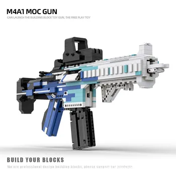 Creative CSGO Arma M4A1 Blocuri Cu Caramida Glonț MOC HK416C Singură Lovitură Asamblare DIY Pușcă Jucarii Pentru Baieti, Cadou de Crăciun