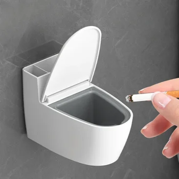 Creative Toaletă Scrumiera Acasă Depozitare Baie Țigară Caz cu Capac montat pe Perete Scrumiera din Plastic Potrivit pentru Acasa sau Birou