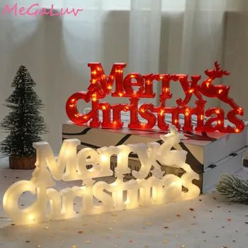 Crăciun Fericit Stereo Scrisoare Lumina Coroană De Crăciun, Accesorii De Lumină Led Decor Petrecere Consumabile
