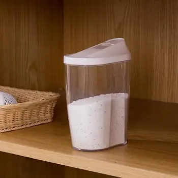 De uz casnic cu capac de detergent de rufe cutie creative recipient transparent rezervor de stocare de spălătorie butoi de pulbere WF3041706