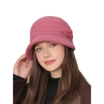 De vârstă mijlocie și Vârstnici Pălărie de Femei Nou Tricotate Pălărie în Toamna și Iarna Moda Plus Cașmir Cald Ureche Protecție de Lână Pălărie