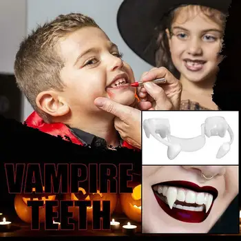 Delicat Groază Dinți Falși Ușor Retractabil Durabil de Apă-dovada Ascuțite Vampiri Proteze