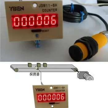 Digital cu LED-uri Fotoelectric inducție counter punch AC 220V cu Amănuntul de Trafic de Persoane Numărare + Comutator Senzor pentru Fluxul de conta viteza