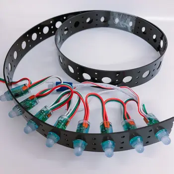 DIY Design Negru Band Bandă Flexibilă de a Construi Un LED Pom de Crăciun Monta Benzi Frânghie pentru 12mm WS2811 LED Pixel Șir de Module de Lumină