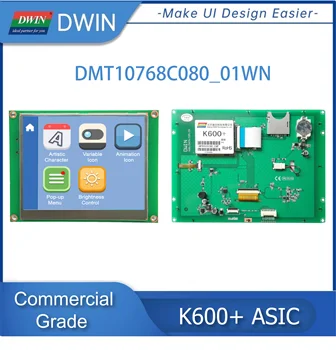 DWIN K600+ TFT LCD Display De 8 Inch, 65K Culori RS232 IPS LCM Interfață TTL Inteligent HMI Ecran Tactil Rezistiv