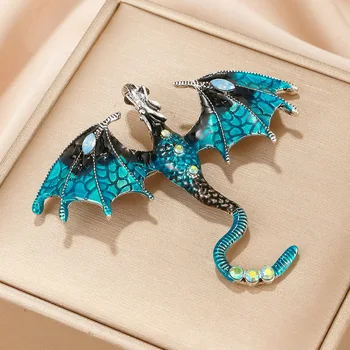 Email dragon colorate broșe, răspândit aripi de cristal animal rucsaci, insigne mici, îmbrăcăminte ace multe culori obiecte de Halloween