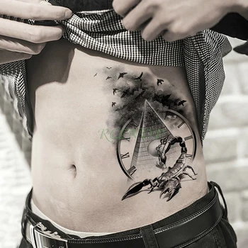 Impermeabil Tatuaj Temporar Autocolant Scorpion Zbura păsări, nori negri fals tatuaj flash tatuaj tatouage temporaire pentru femei barbati fata
