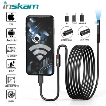 INSKAM Endoscop Camera de Control 3-în-1 Micro USB/Tip-C Mini Camera de Inspecție pentru IOS iphone rezistent la apa de Conducta de Puncte
