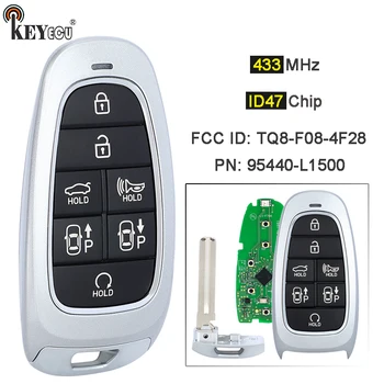 KEYECU 433MHz ID47 Chip PN: 95440-L1500 FCC ID: TQ8-F08-4F28 Keyless-Go Smart Prox Telecomanda breloc pentru Hyundai Sonata 2019-2021