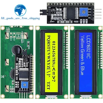LCD1602 1602 Modulul LCD Albastru / Verde Galben Ecran 16x2 Caractere LCD Display PCF8574T PCF8574 IIC Interfata I2C pentru arduino 5V