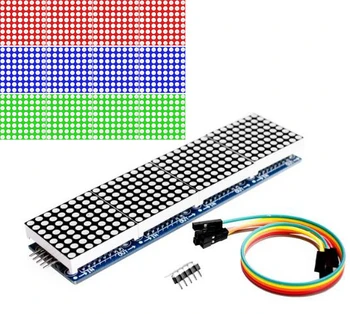MAX7219 Dot Matrix Modul Microcontroler 4 Într-Un singur Ecran cu 5P Linie