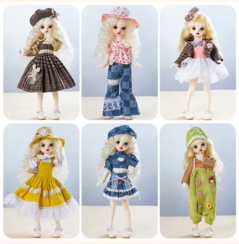 Moda 30cm 1/6 BJD Haine Papusa Rochie Pălărie Agrafa Fusta Lolita de 12 țoli Bonecas Accesorii DIY Face Jucării pentru Fete pentru Copii Cadouri