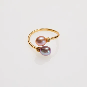Moda coreeană Nou Oțel Inoxidabil Naturale Pearl Inel Reglabil pentru Femei de Înaltă calitate knuckle Ring Bijuterii Accesorii