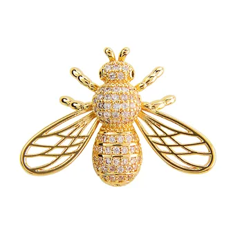 Moda Drăguț Mic de Albine Brosa CZ Broșă Pin Guler Cardigan Rochie Lady Insecte Mici Animale Brosa Bijuterii