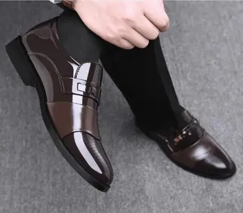 Moda Pantofi de Piele Barbati Rochia Aluneca pe Piele de Brevet Mens Casual Pantofi Oxford Toamna Sclipici de sex Masculin Încălțăminte Subliniat Toe Pantofi