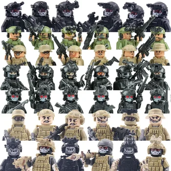 Modern City SWAT Fantoma de Comando a Forțelor Speciale Soldat al Armatei Cifrele Poliției Militare Blocuri de Jucărie Pentru Copii Cadouri