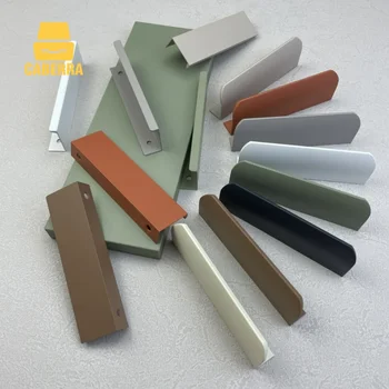 Morandi Culoare Ascunse Maner pentru Mobilier de Bucatarie Dulap Trage din Aliaj de Aluminiu Dulapuri Cabinet Mânere Lungi Sertar Buton