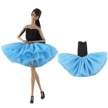 NK Oficial 1 Buc Albastru Fusta 1/6 BJD Moda Rochie Vesta Fusta de Balet 30cm Papusa Haine Pentru Papusa Barbie cu Accesorii de Jucarie