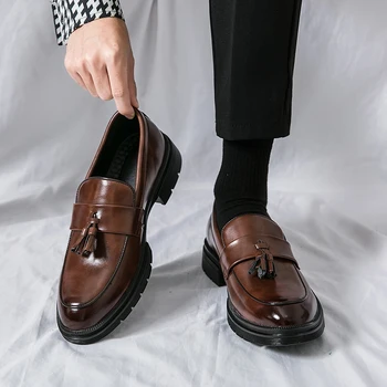 Noi Barbati Pantofi Casual din Piele de Moda Bărbați Vintage stil englezesc Ciucure Lefu Pantofi Barbati Acoperi Purta în aer liber Conducere Pantofi Plat