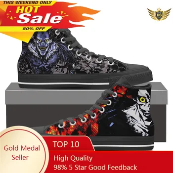 Noi Death Note Adidas Stil de Moda Durabil Mare Sus Pantofi Pentru bărbați Personalizate Casual Anti-alunecare Rotund Toe Dantela-Up Кроссовки Мужские