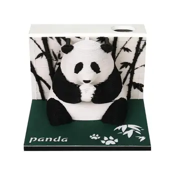 Panda Memo Pad 3D Panda Sticky Note Memo Pad Decorative se Rupă de Crăciun DIY Hârtie Sculptură Art Decor de birou de Cadou Pentru