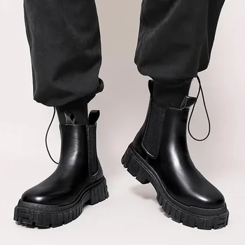 Pantofi barbati Toamna Iarna 2023 Nou Pantofi Barbati Baieti Moda Negru de Piele pentru Bărbați Încălțăminte pentru Bărbați de Bord Pantofi pentru Bărbați