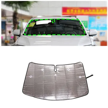 Pentru 2009-14 Toyota Highlander folie de aluminiu argint mașina din față de sticlă anti-uv de protecție solară parasolar auto accesorii de interior