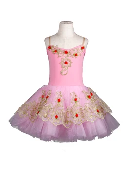 Pentru Copii, Femei Performanță Costume De Printesa Sling De Burtă De Dans De Balerina Rochie Fete Roz De Balet Fusta Lunga, Rochie Dans