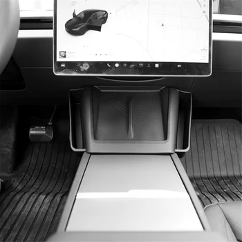 Pentru Tesla Model 3+ Highland 2024 Consola centrala Wireless Charging Pad Silicon cu Partea Sac de Depozitare Anti-Alunecare Pad Tava