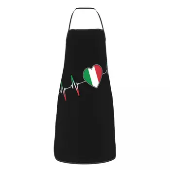 Personalizate, Salopete italiană Inimii Italia Flag Sort pentru Barbati Femei Unisex pentru Adulti Bucătar-șef de Gătit Bucătărie Tablier preparate din Bucătăria Grădinărit