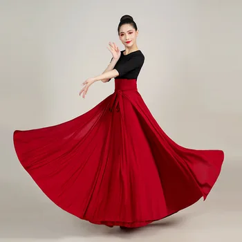 Populară chineză Dans Costum Mongolia Dans Fusta Femeie Flamenco spaniol Fusta pentru Etapa Sala de Tigan Practică Rochie