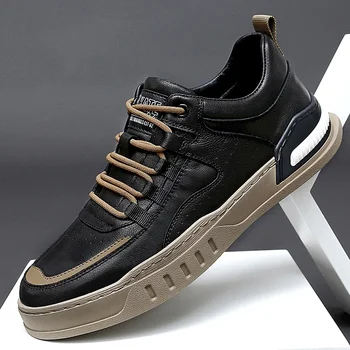 Primăvara Nou Elastic Pantofi Casual Barbati Pantofi de Designer Adidași de Moda de Înaltă calitate din Piele Pantofi Casual Confortabil Pantofi în aer Liber