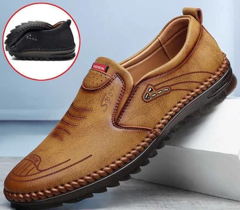Primăvara și Vara Mocasini Barbati de Mari Dimensiuni Ușoare și Confortabile Pantofi Plat Bărbați Respirabil Non-alunecare Moale Casual Pantofi de Panza