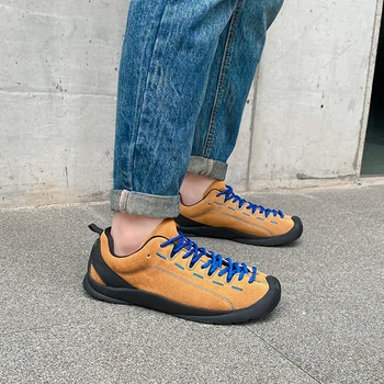 Respirabil de Mers pe jos Adidași de Înaltă Calitate de Designer de Pantofi Barbati piele de Căprioară Pantofi Casual din Piele Brand de Lux în aer liber, Drumeții Pantofi pentru Bărbați
