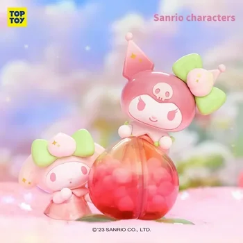 Sanrio Genki Peach Blossom Paradis Orb Cutie Kuromi Hello Kitty Model Anime Figura Jucărie Cutie Misterioasă Cifrele De Acțiune Adviento Cadou