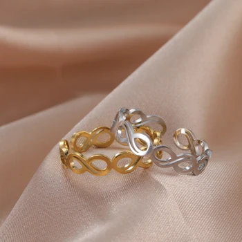 Skyrim Geometrice Infinit Gol Inele Reglabile pentru Femei din Oțel Inoxidabil de Aur Culoare Inel Deschis de Bijuterii de Nunta Cadouri de Ziua de nastere