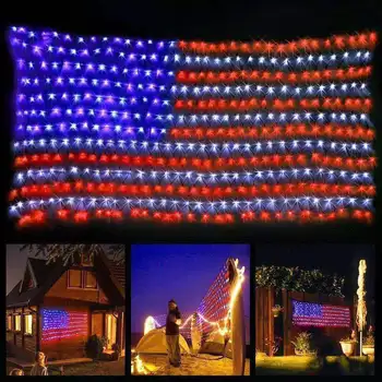 Steagul American de Iluminat cu LED Siruri de caractere 110V Impermeabil în aer liber Agățat Lumini de Ziua Independenței Eveniment Decor