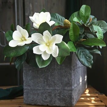 SunMade Clasice Magnolia Creangă și Frunze Flori False Plante Artificiale Home Hotel Decore Flores Artificiais Nunta Flore