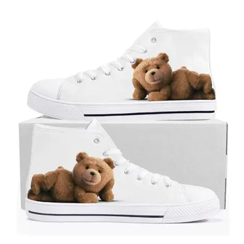 Ted Bear Film Baie de Bere de Înaltă Top Adidasi Barbati Femei Adolescent Panza Adidas Casual Pantofi la comandă Personaliza DIY Pantof