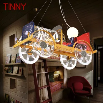 TINNY Auto pentru Copii Lampă de Pandantiv Vintage LED-uri Creatoare de Moda de Desene animate de Lumină Pentru Copiii de Grădiniță Decor Cu Control de la Distanță