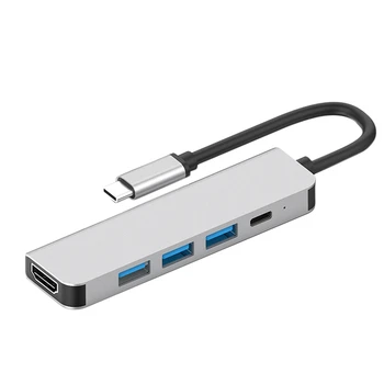 Tip C La 4K Docking Station 5 In 1 HUD Pentru Telefon Mobil Laptop USB 3.1 Tip-C Pentru USB3.0 HUB + USB-C PD+