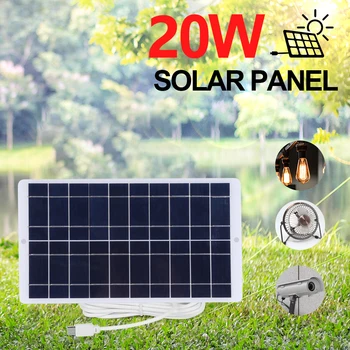 Tip C Panou Solar Încărcător de Ieșire de 20W 5V 1600MA Panou Solar Monolit Silicon Scratchproof pentru Camera de Securitate Wireless de Exterior