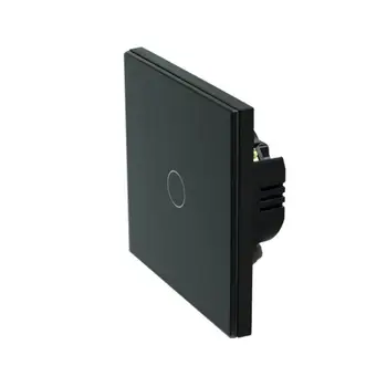 Touch Screen Dimmer Switch-uri 1Gang 2Way Alb Negru Estompat LED Senzor de Atingere a Comuta lumina de Fundal Albastru Panou de Sticlă 10A