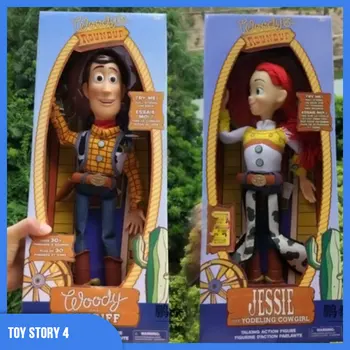 Toy Story 4 Vorbesc Woody Figura Anime Buzz, Jessie Rex Decor De Acțiune Figura Model De Papusa Statuie Colectie De Halloween Cadou